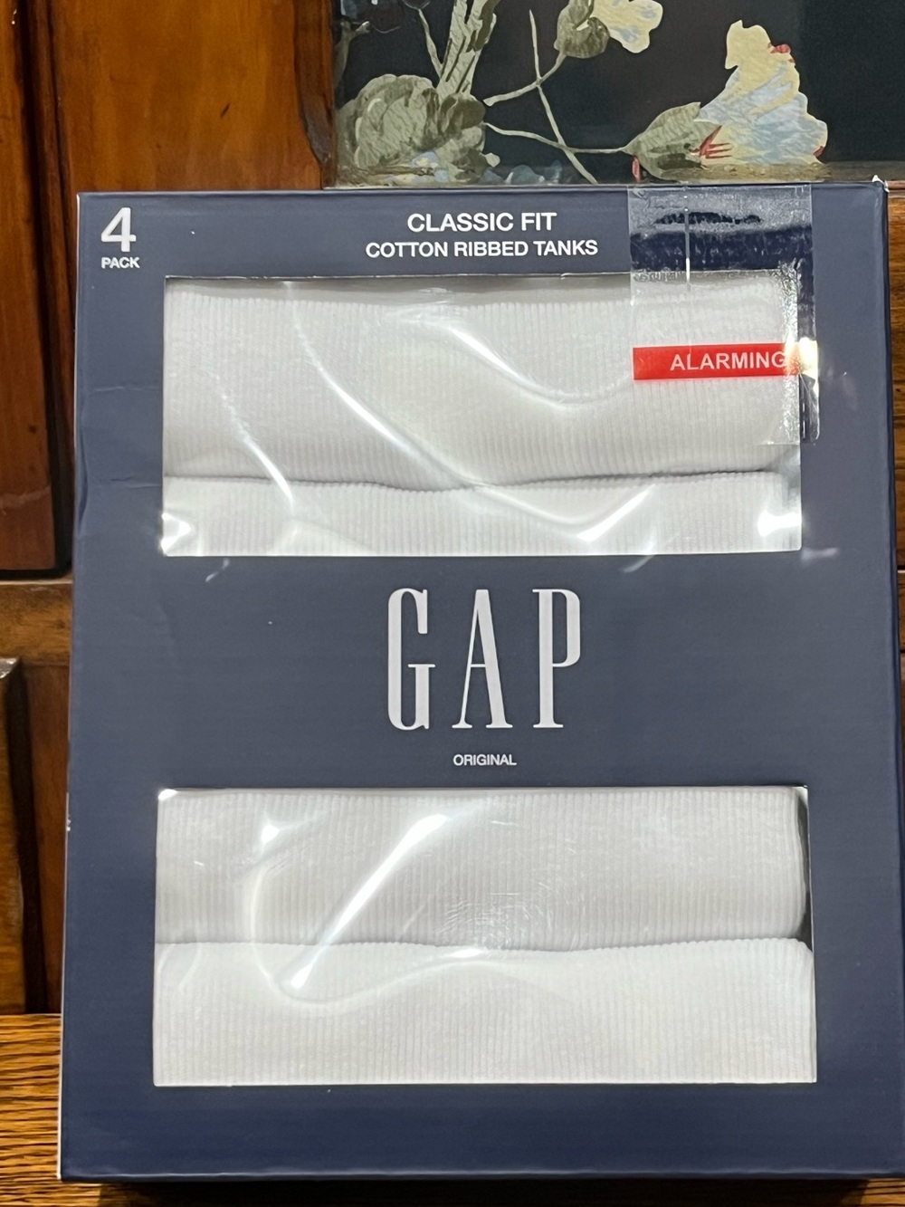 GAP Original Men’s 4-Pack Cotton Ribbed Tank Tops – White Size Small, Gift Idea